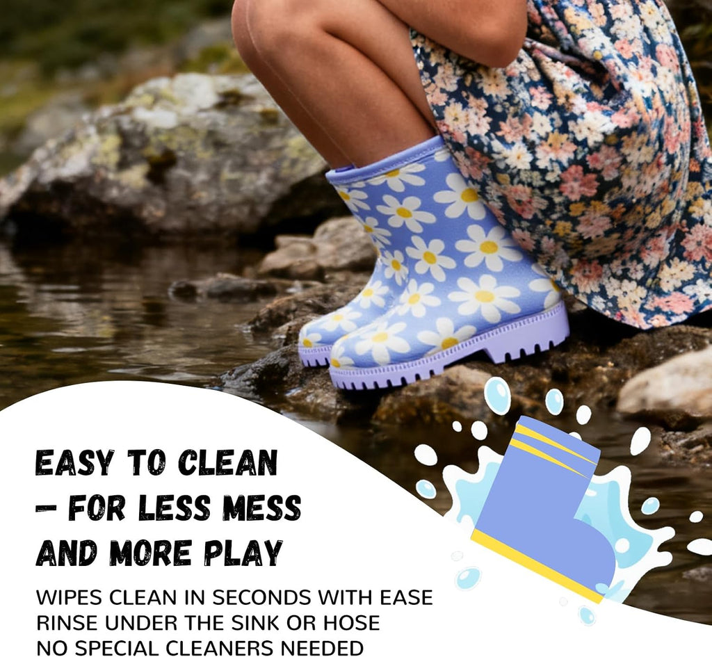 Kids Rain Boots, Fun Design Waterproof Boots
