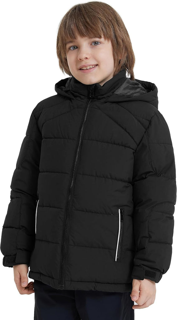 Boys' Puffer Jacket Soft Fleece Lined Winter Coat Outerwear Jacket