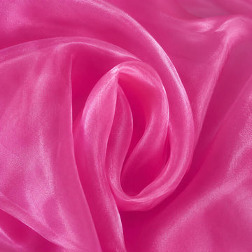 Sheer Organza Fabric, Fuchsia, 2 Yard, 44" Wide