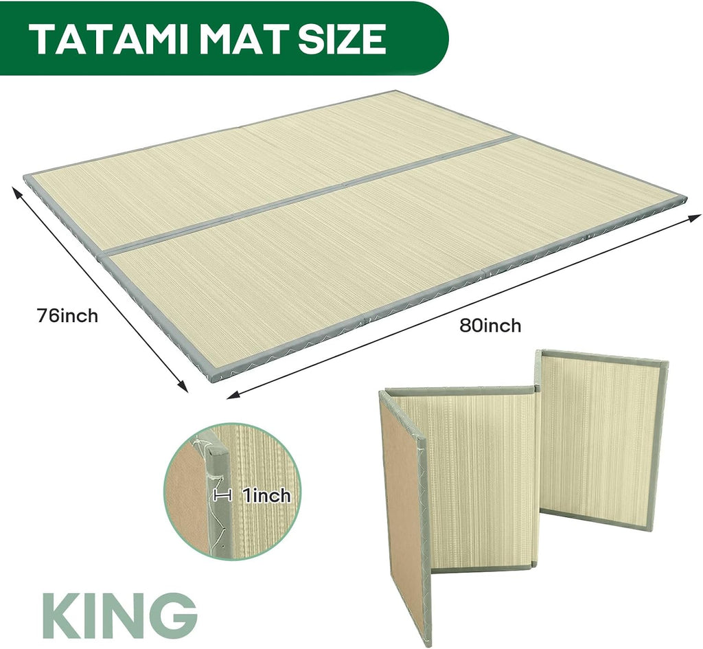Japanese Tatami Mat, Foldable Floor Sleeping Pad Futon Mattress