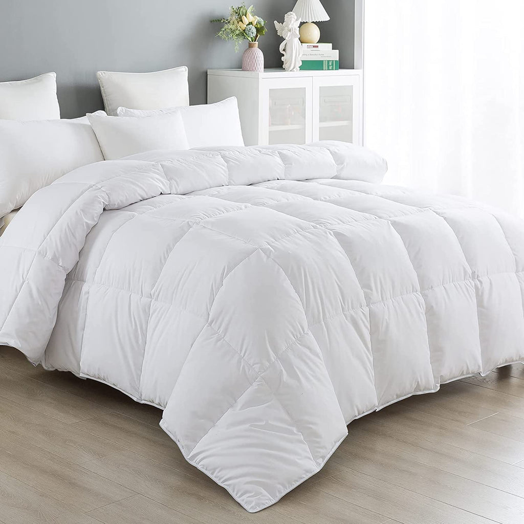 California King Size Comforter-Down Alternative Comforters Duvet Insert with Corner Tabs-Breathable-Box Stitched