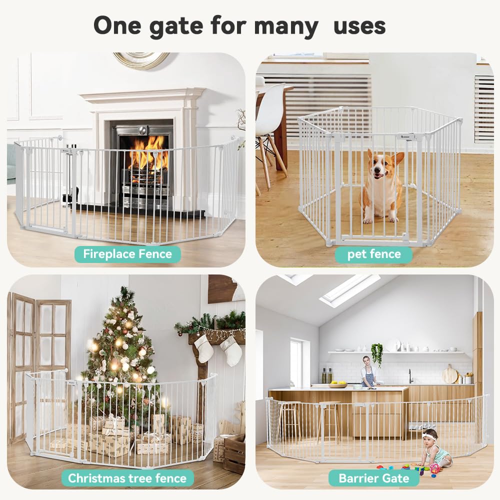 150" Baby Gate Extra Wide, Dog Gate Stairs Doorways