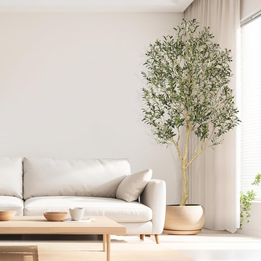 8ft Olive Trees Artificial Indoor with Realistic Appearance