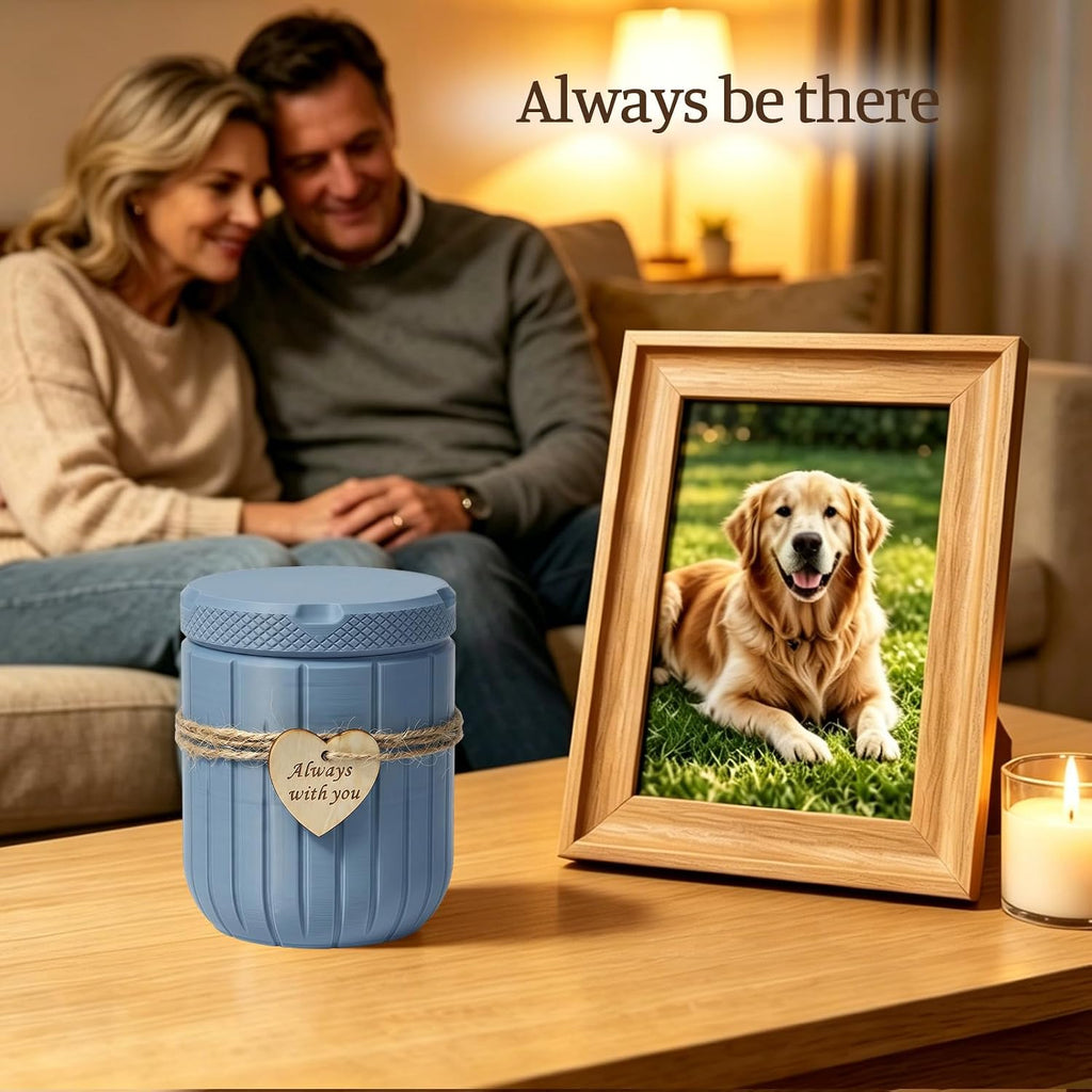 Eco-Friendly Pet Urn for Dog & Cat Ashes, Plant-Based PLA Cremation Urn for Pets up to 65lb, Natural Farewell