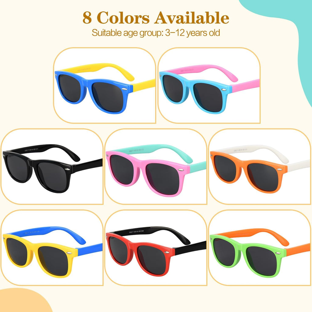 1/2/4/8/12/24pcs Kids Polarized Sunglasses, UV Protection Glasses Shades