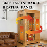 Royal Saunas 1-Person Infrared Indoor Sauna for Home, Compact Hemlock Dry Sauna with Low-EMF Heating, 960W/120V