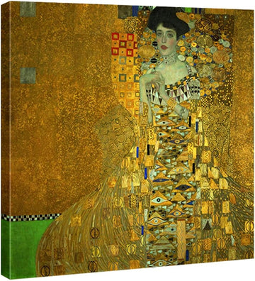 Portrait of Adele Bloch-Bauer I,1907 by Gustav Klimt Famous Paintings Reproduction Abstract Canvas Prints Artwork for