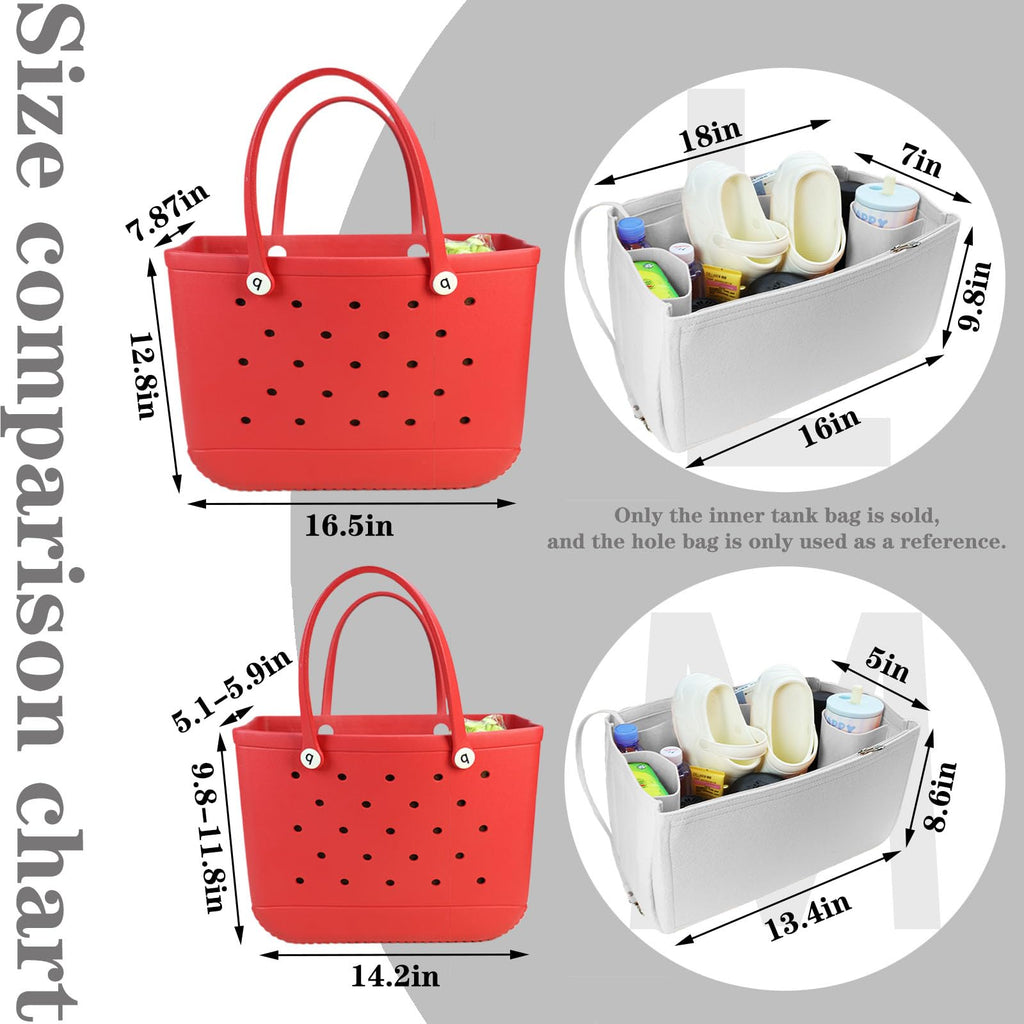 Beach Bag Accessories for bogg bag Large Purse Organizer Storage Bag for Bogg Bag Organizer divider Felt insert