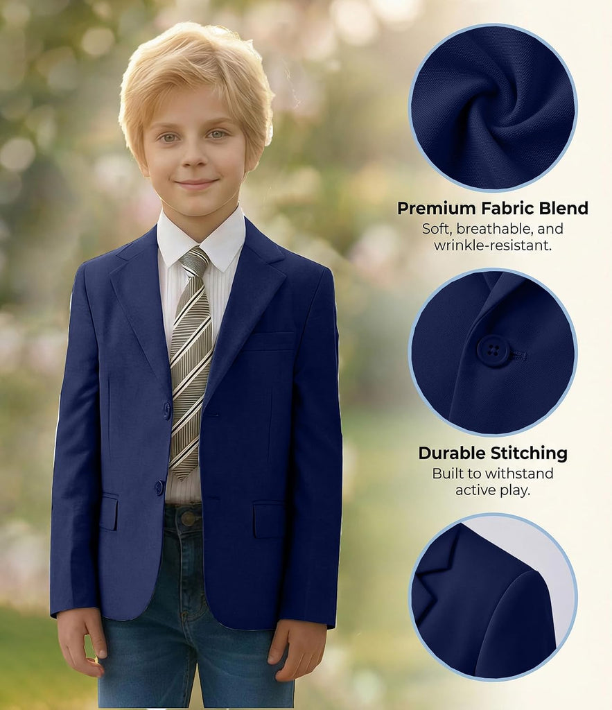Boy's Sport Coats Blazers for Boy Coat Formal Slim Fit Jacket for Kid Suits