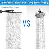 Rain Shower Head, High Flow Stainless Steel Square Rainfall Shower, Waterfall Bath Shower Body Covering