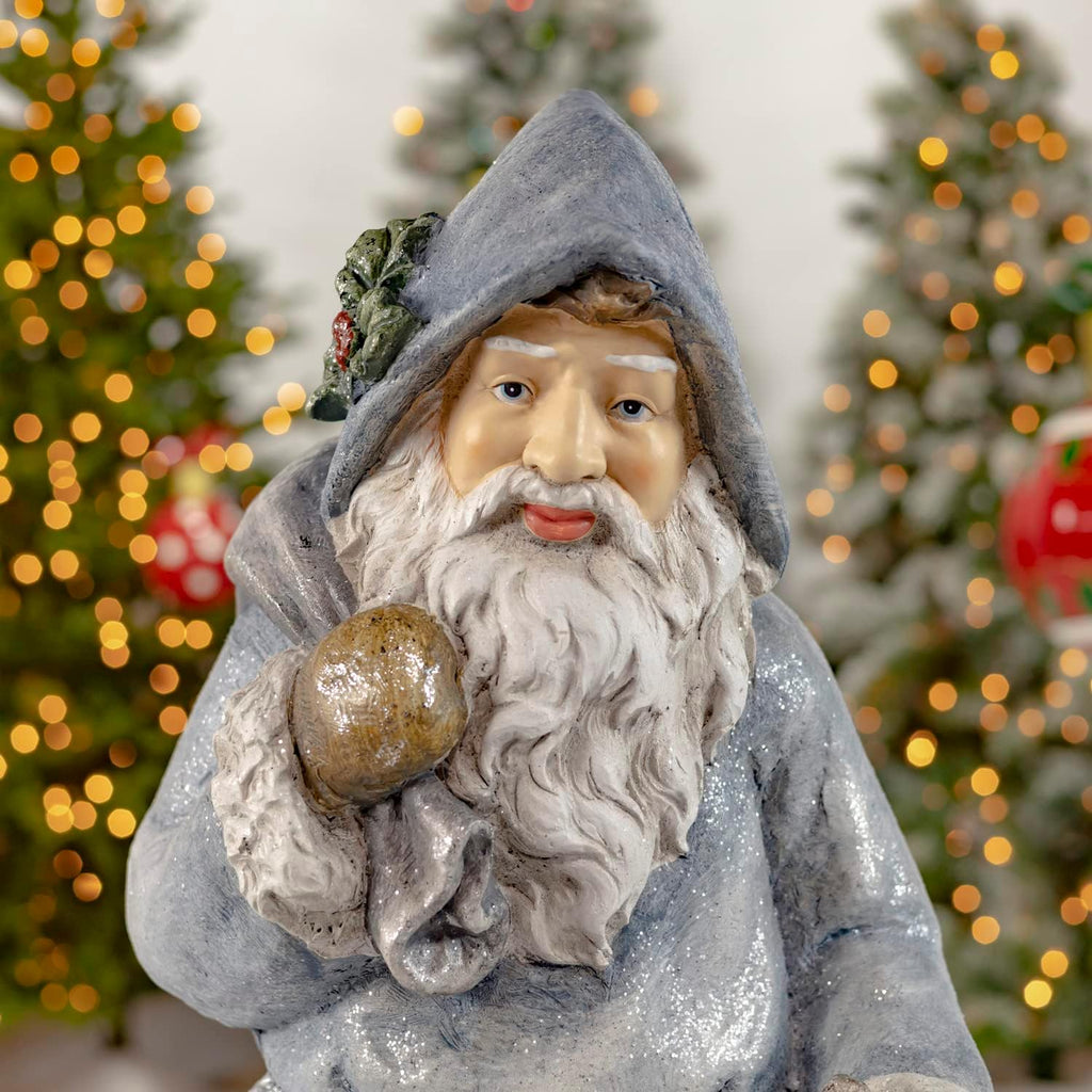 Set of 2 Christmas Children Figurine Statues Tushkas Collection (Individual Santa Claus with Bag)