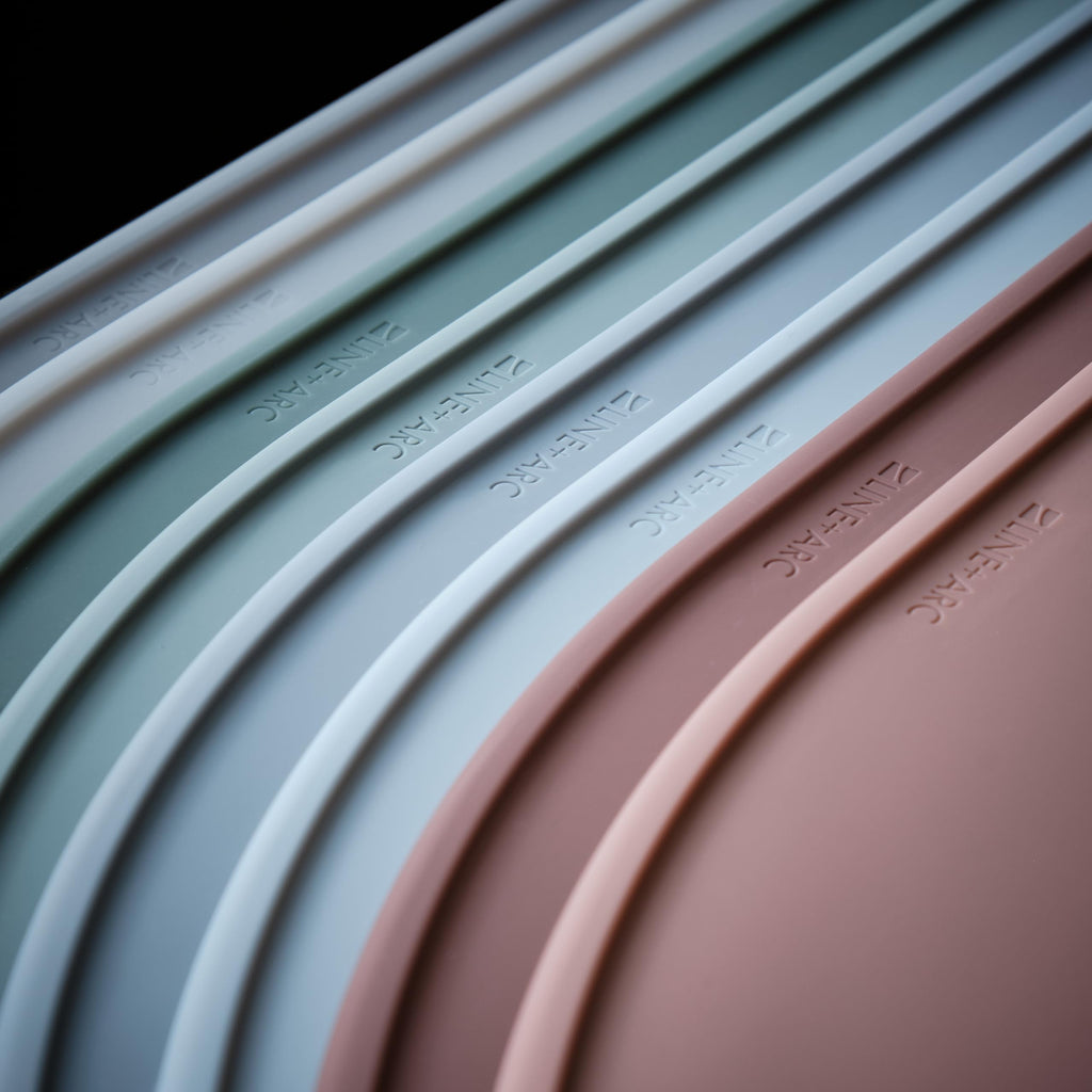 Oval Silicone Degrē Placemats, Chalk (20.5"x13", Set of 2)