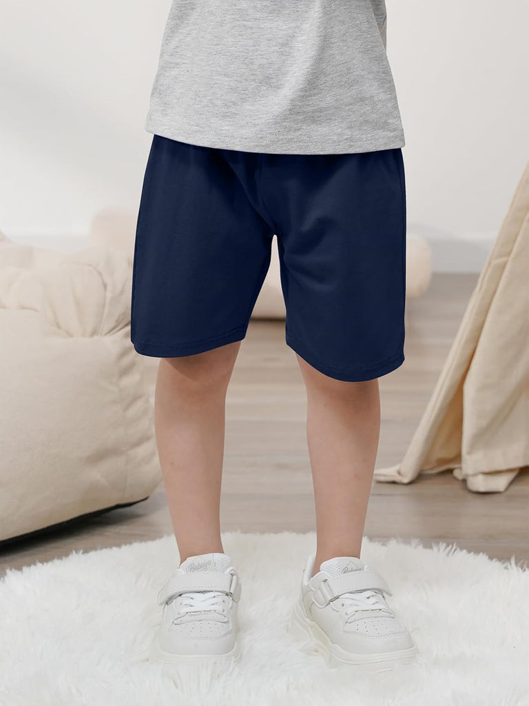 5 Pack Toddler Boy Shorts Boys Cotton Short Soft Baby Casual Shorts with Drawstring