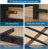 Full Loft Bed with U-Shaped Desk, 7-Drawer Storage and 2-Tier Shelves, Built-in Charging Station and RGB LED Lights