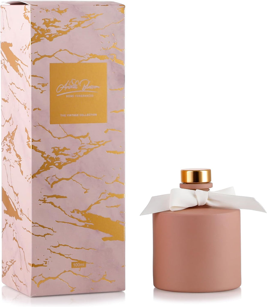 Vintage Collection Home Fragrance Diffuser Set, 100ml, Luxury Marble Design (Stone)