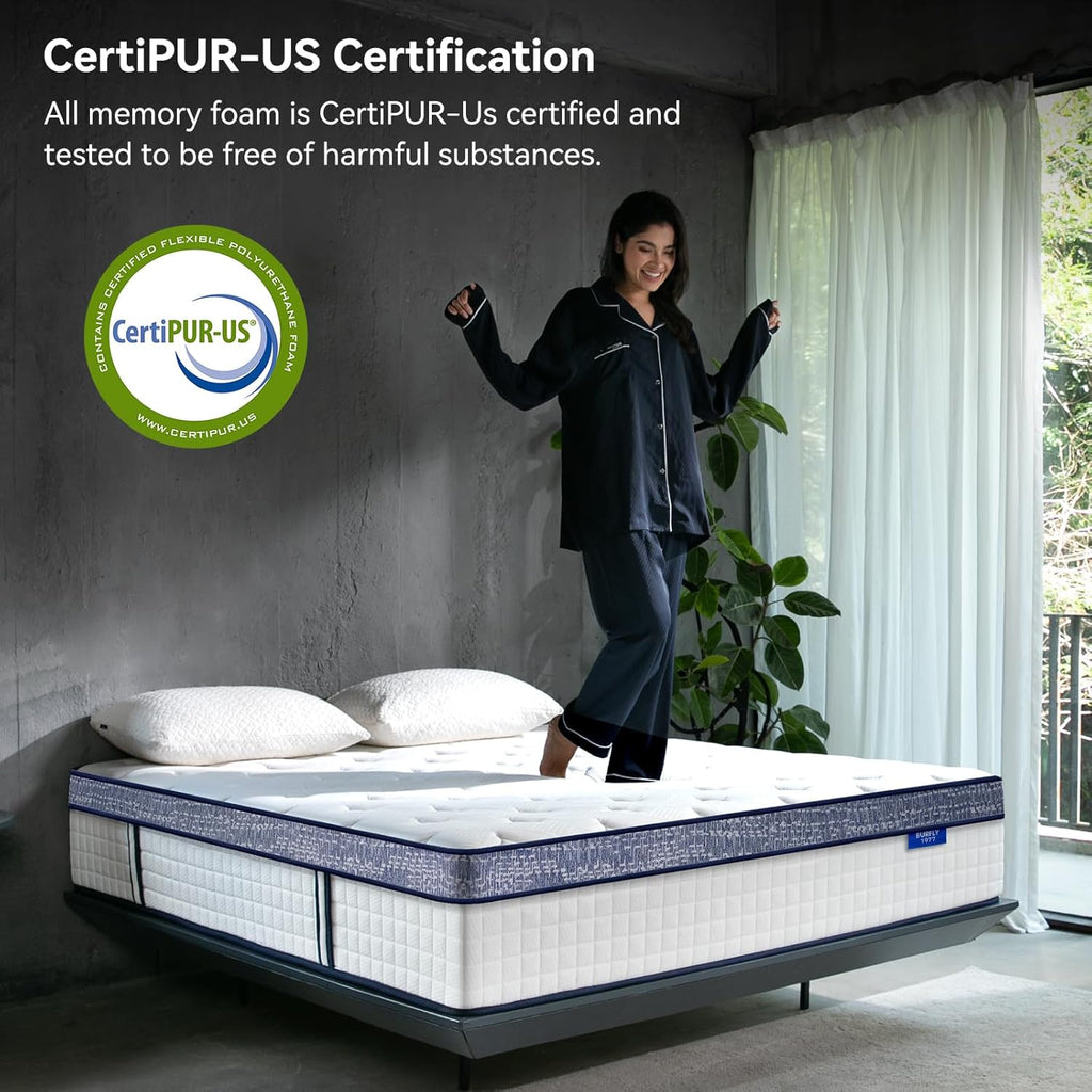 King Size Mattress , 12 Inch Luxury Hybrid King Mattress in a Box, Cooling Gel Memory Foam&Pocket Springs,Medium