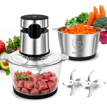 Touch Control Auto Food Processor 500W Copper Meat Onion Garlic Nuts Veg