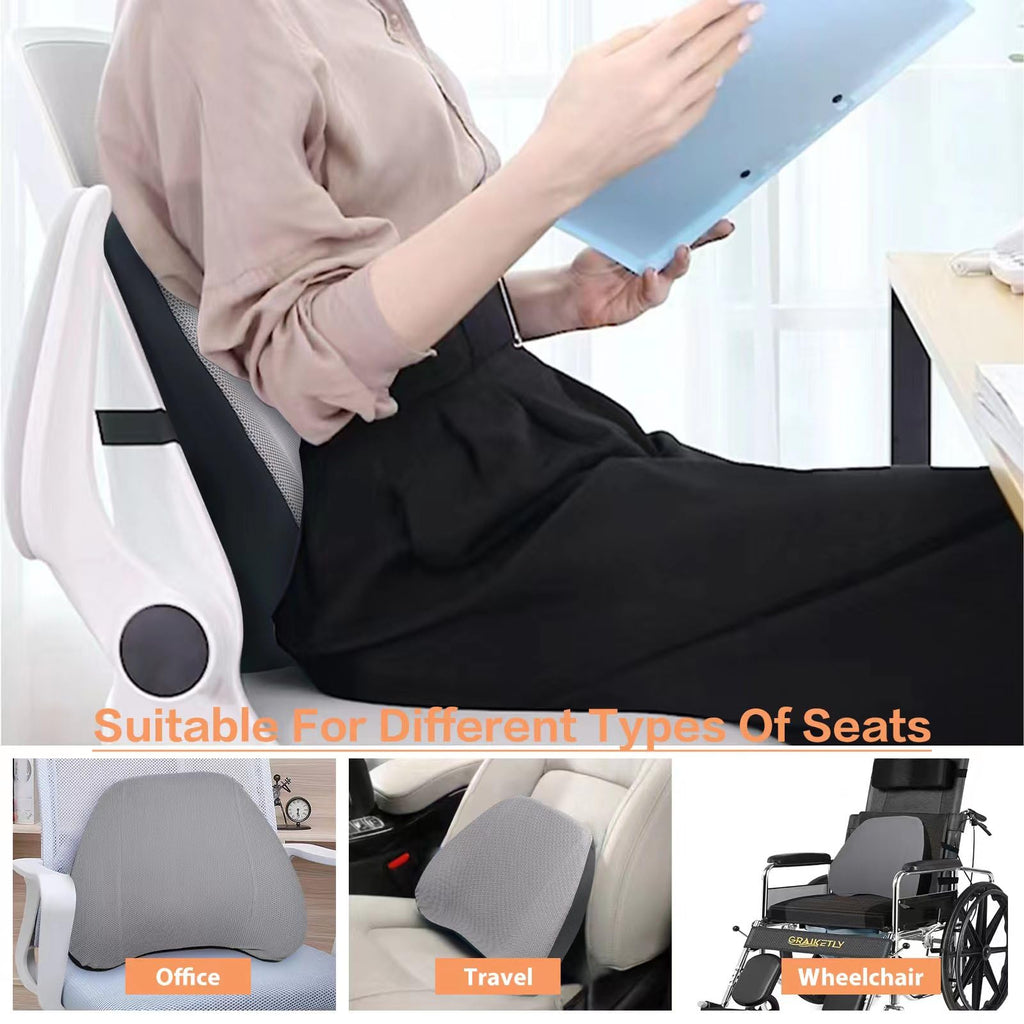 Super Comfy Lumbar Support Pillow, Car Seat Back Support Pillow for Driving