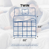 Comforters Twin, All Season Duvet Insert, Down Alternative Box Stitched Bed Comforter with Corner Tabs