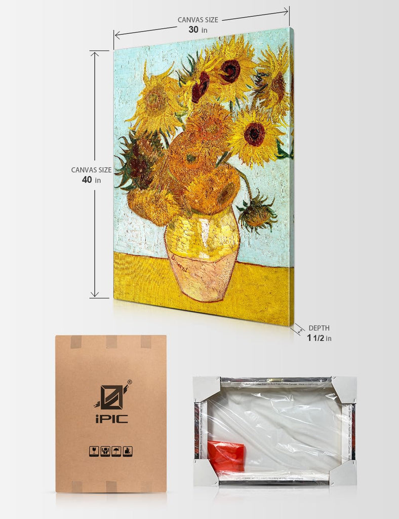Van Gogh Sunflowers Canvas Wall Art, 40x30 in