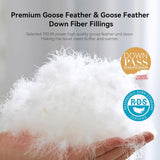Goose Feather Down Fiber Comforter King, Ultra Soft Medium Warm Duvet Insert