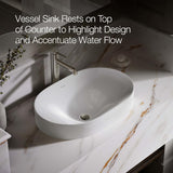 31701-0 Chalice 22-3/4" Oval Bathroom Vessel Sink, Above Counter Vanity Sink Basin, with Overflow, No Faucet Holes