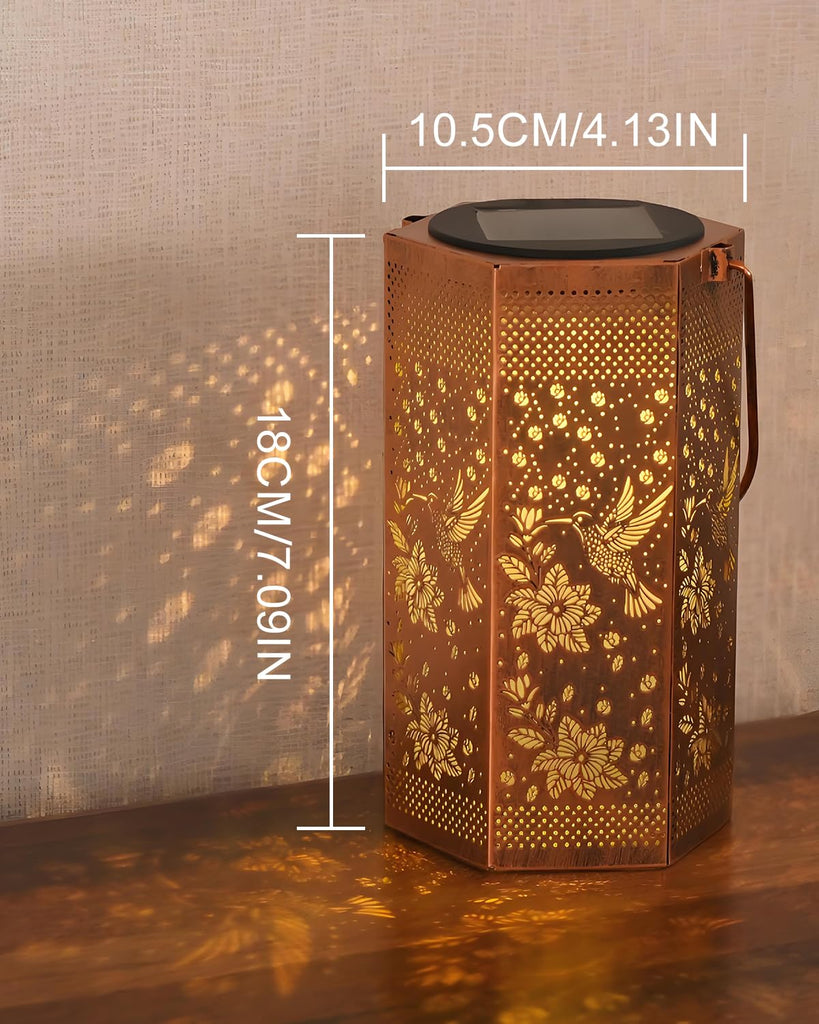 2 Pack Hummingbird Solar Lantern Outdoor Waterproof