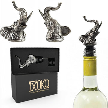 TXOKO Premium Stainless Steel Wine Pourer, Aerator and Decanter - Pour Spout for Red, White and Rose Wine, Liquor