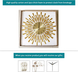Large Wall Clocks for Living Room Decor Modern Gold Silent Wall Clock Battery Operated Non-Ticking for Bedroom