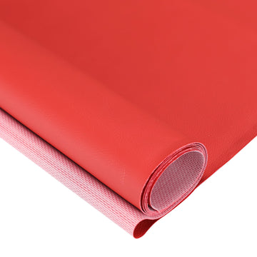 Faux Leather, Marine Vinyl PVC Leather for DIY Upholstery, Sofa Car Boat Seat Repair, Waterproof & Easy to Clean, Red