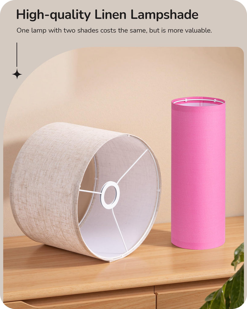 2 Lampshades Modern Floor Lamps Pink