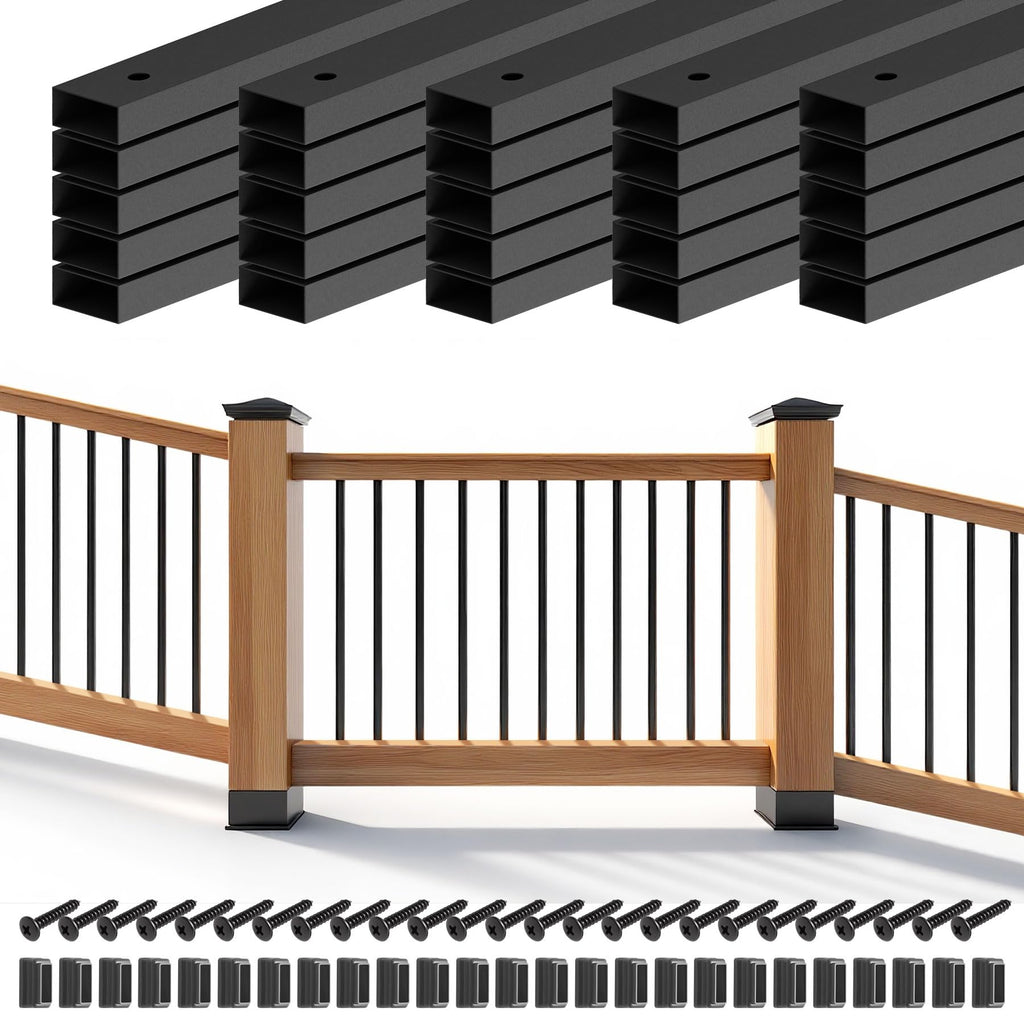 50 Pack 26" Metal Deck Balusters for Deck, Porch and Stair Railings