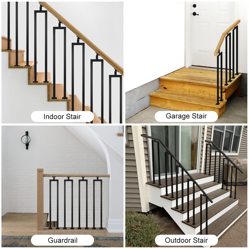4 Pack U Shape 36" Stair Balusters with Adjustable Top Bracket