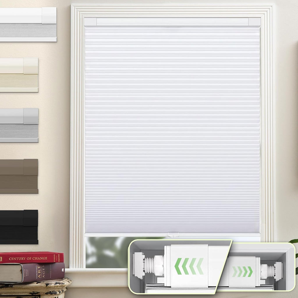 Dual Tension Rod Blinds No Tool No Drill Cellular Shades Windows