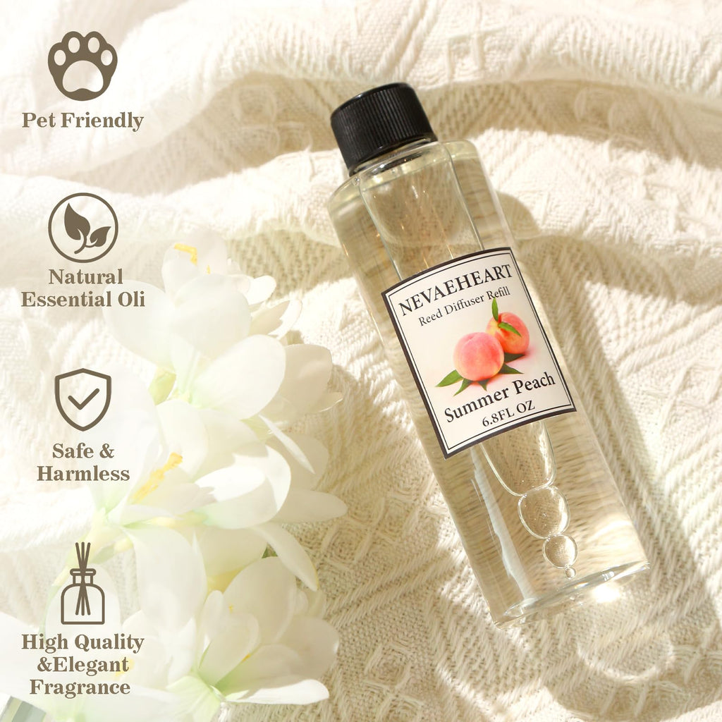 Gardenia Reed Diffuser Oil Refill Set, 6.8 OZ X 2 Pack Home Fragrance Home Decor