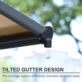 13' x 10' Wall Mount Gazebo Outdoor Pergola, Polycarbonate G - Image 4