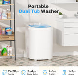 Portable Washing Machine, 5.5 Lbs Compact Mini Portable Washer, 110V Single Tub Laundry Washer Machine for Apartments