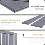 Gray Double 24x84 Inch Doors 48 barn Door with 8FT Barn Door Hardware Kit Included K Shape Natural S