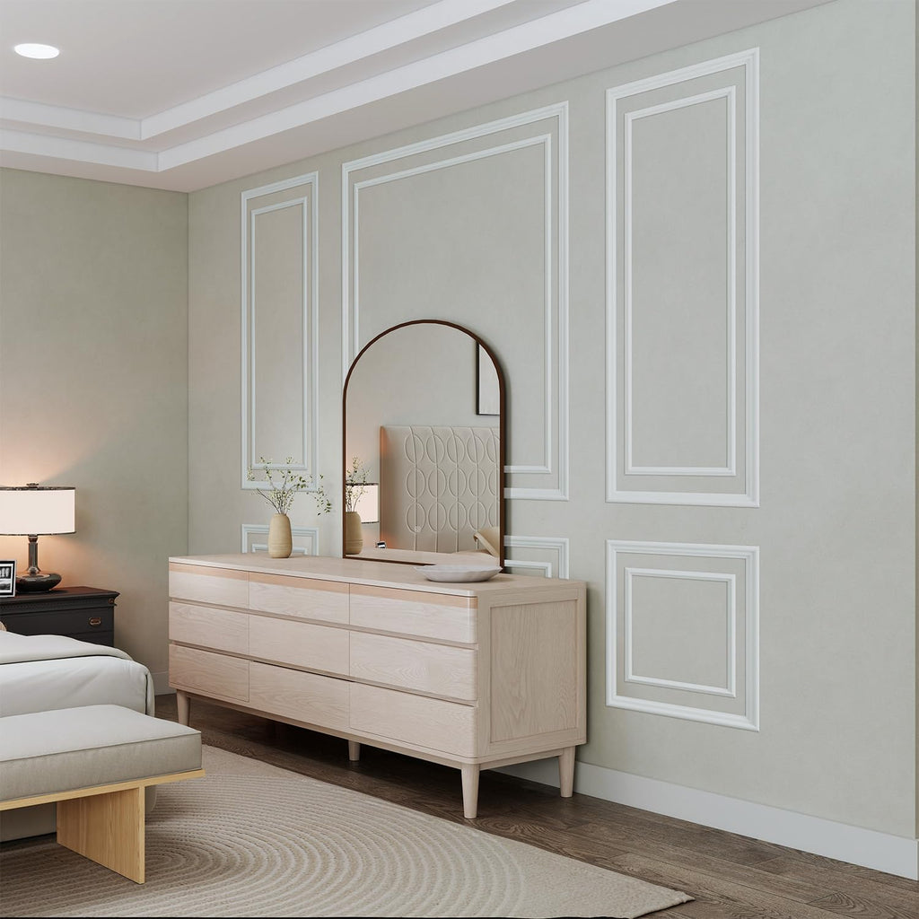 Peel and Stick Wall Molding Kit, 6 Pre-Cut Bilinear Frame Panels
