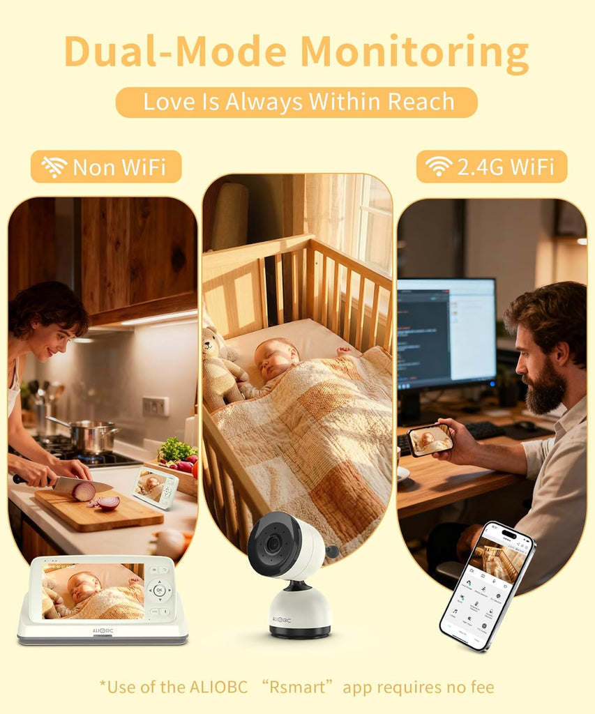 Baby Monitor with Camera and Audio AI Smart Video Baby Camera