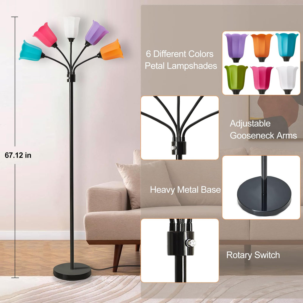 Medusa Floor Lamp, Multi Head Modern Tall Lamp