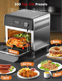 Plug-In Grill Air Fryer Oven Combo w/Sheath Heaters, Authentic Char Flavor, 2026 New Convection System, 2X More Even