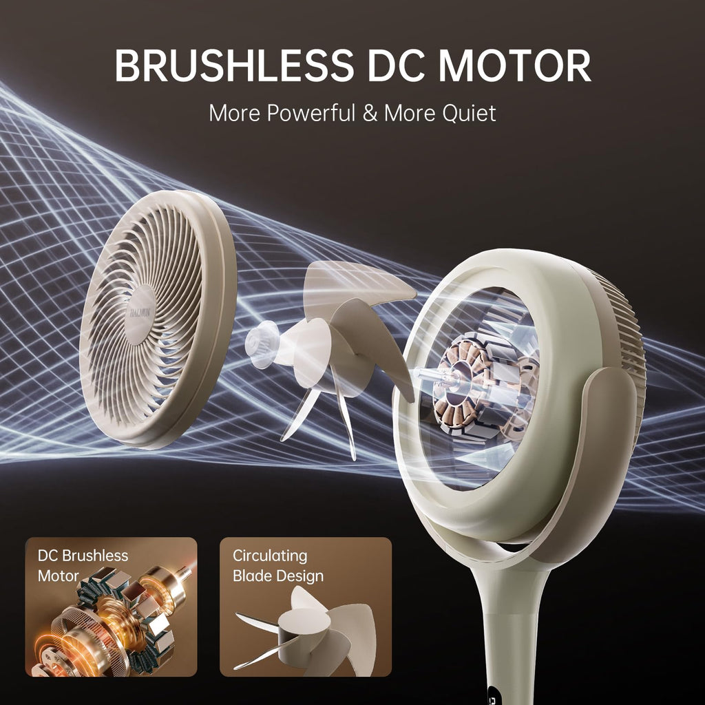 Standing Fan , 1100CFM Pedestal Fans Oscillating with Remote and Night Light, 3 Modes Floor Fan with DC Motor, 25dB