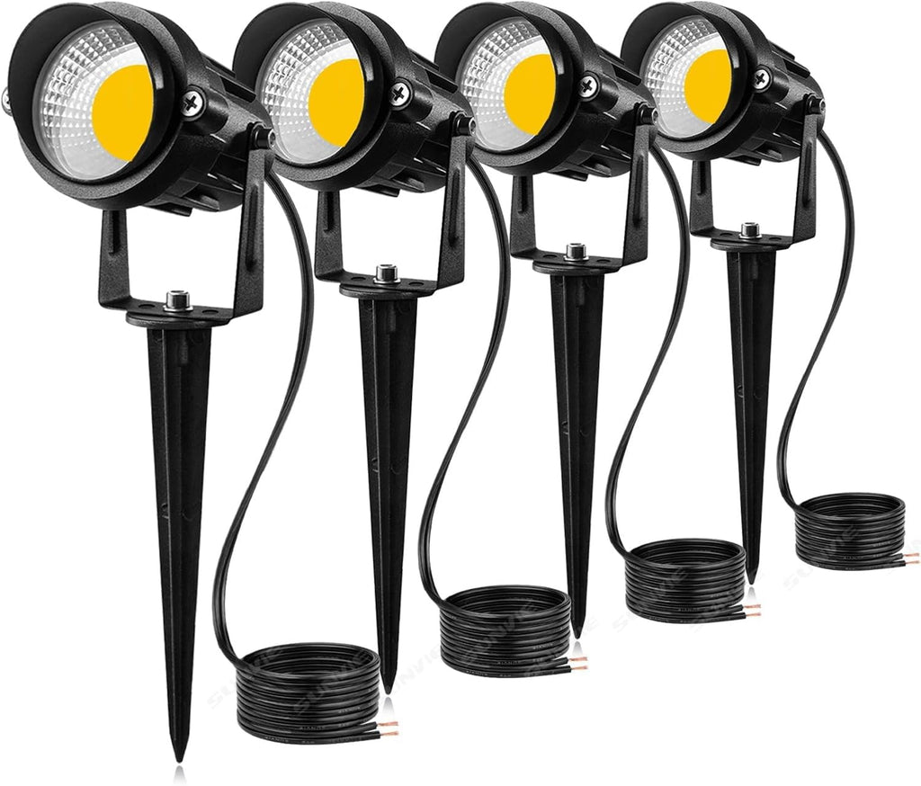12W LED Landscape Lighting Low Voltage (AC/DC 12V) Waterproof Garden Pathway Lights Super Warm White (900LM) Walls
