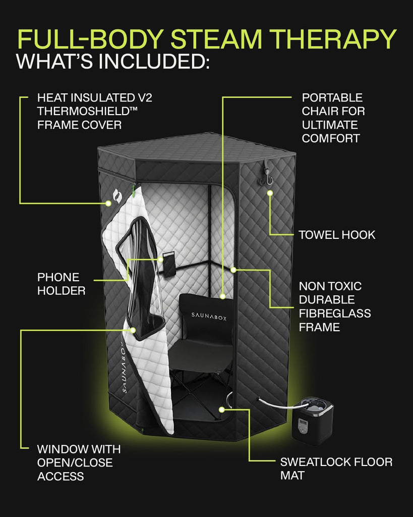 SmartSteam Kit Pro | Personal Steam Sauna for Home Use | Portable Sauna Tent with Chair