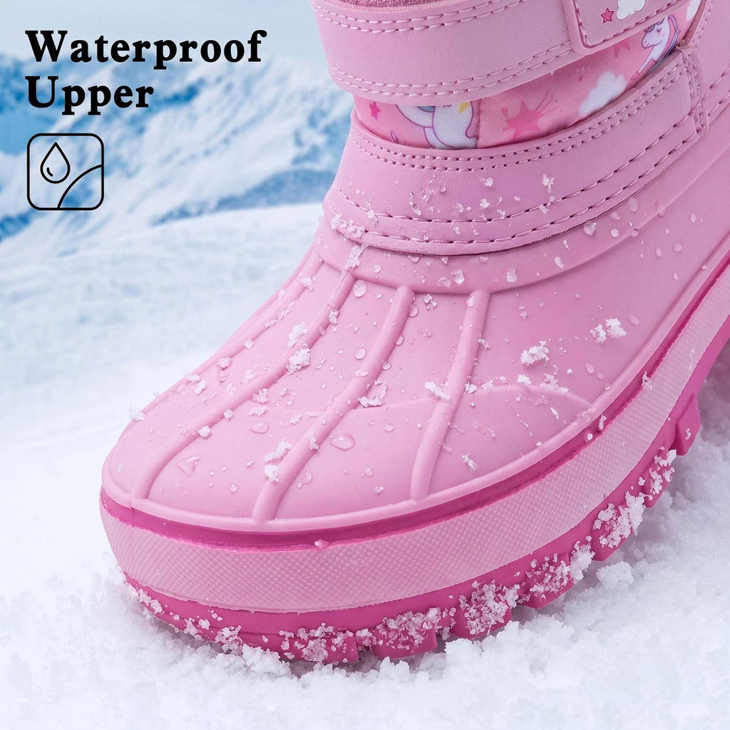 Toddler Girl Snow Boots Waterproof Warm Winter Boots for Girls