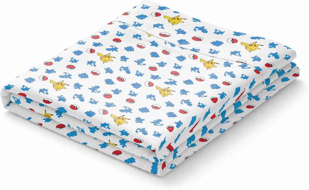 Twin Bed in a Bag Set, Pikachu Charmander Squirtle Bulbasaur, Kids Boys Girls Bedding Comforter Sheets
