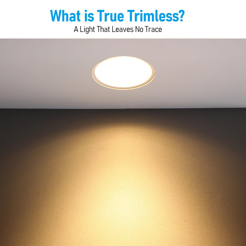 5CCT 4 Inch Recessed LED Lights, Round Trimless Downlight