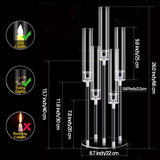 10pcs 5 Arm Acrylic Candelabra Centerpieces for Table,26inches Tall Clear Candlestick Holder Wedding Centerpieceson