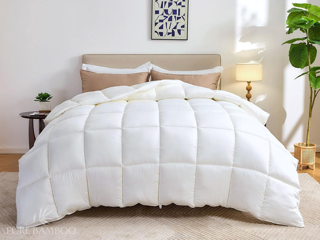 Duvet Insert King (106x92 in) - Ultra Soft Quilted Duvet Insert with 8 Corner & Side Loops, Double S